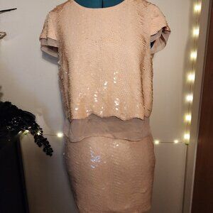 BCBGMaxAzria Sequin Two Piece